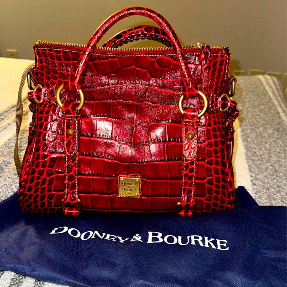 Dooney and Bourke Croco Fino small satchel